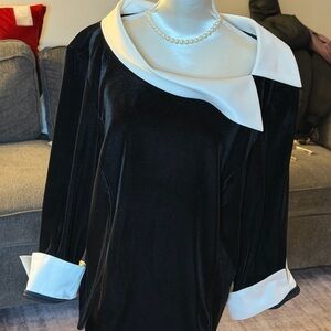 R&K Evening Black and Gold Top